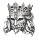 King Baldwin's  Iv Mask only mask no face tattoo design idea