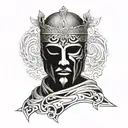 King Baldwin's  Iv Mask tattoo design idea