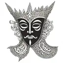 King Baldwin's  Iv Mask tattoo design idea