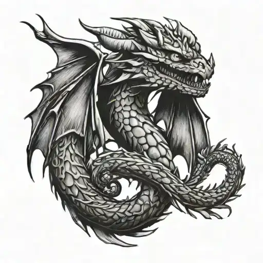 A dragon inspired by Toothless from 'How to Train Your Dragon' tattoo design idea