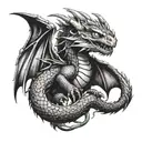 A dragon inspired by Toothless from 'How to Train Your Dragon' tattoo design idea