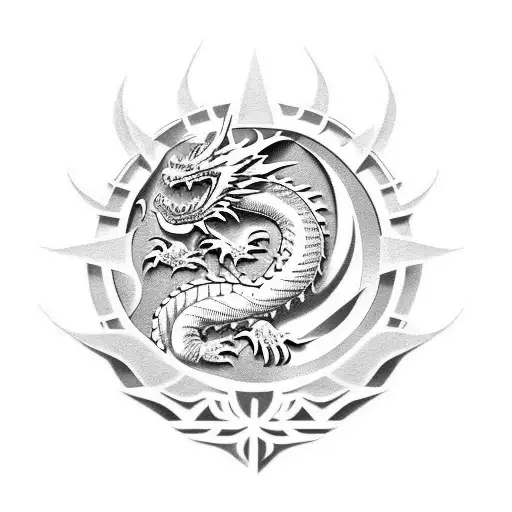 dragon chino tattoo design idea