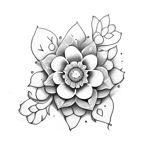 a bts flower doodle tattoo design idea