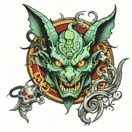 seven deadly sins demons  tattoo design idea