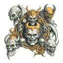 seven deadly sins demons  tattoo design idea