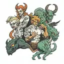 seven deadly sins demons  tattoo design idea
