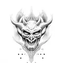 ghost face demon tattoo design idea