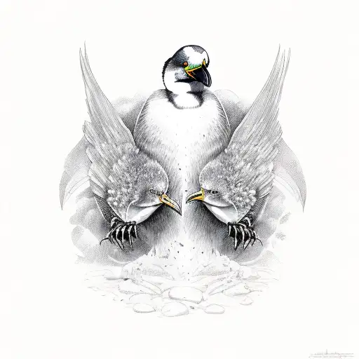 Great Cormorant tattoo design idea