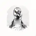 Great Cormorant tattoo design idea