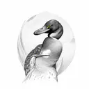 Great Cormorant tattoo design idea