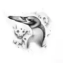 Great Cormorant tattoo design idea