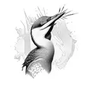 cormorant tattoo design idea
