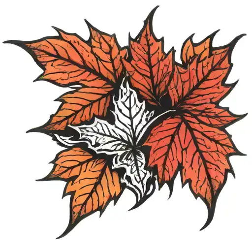 Canadian Red Maple Leaf tattoo design idea