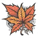 Canadian Red Maple Leaf tattoo design idea