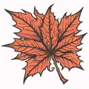 Canadian Red Maple Leaf tattoo design idea