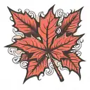 Canadian Red Maple Leaf tattoo design idea