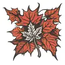 Canadian Red Maple Leaf tattoo design idea