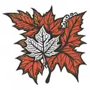 Canadian Red Maple Leaf tattoo design idea