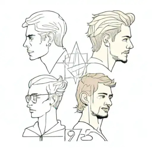  the 1975 robbers song album cover featuring characters tattoo design idea