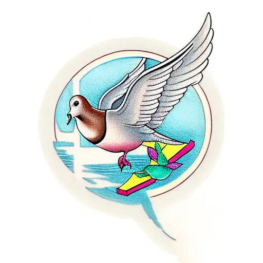 Black Outline Flying Dove Tattoo Design - Dove Tattoo Outline - Free  Transparent PNG Clipart Images Download