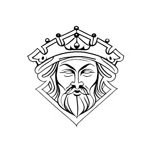 king chess piece tattoo design idea