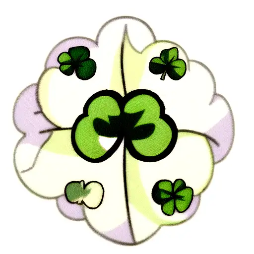 5 leaf clover tattoo design idea