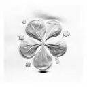 5 leaf clover tattoo design idea