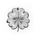 5 leaf clover tattoo design idea