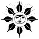 sun tarot tattoo design idea