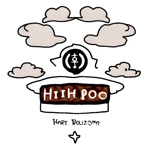 Harry Potter dark mark symbol in clouds tattoo design idea