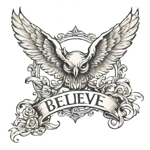 believe tattoo design idea