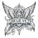 believe tattoo design idea