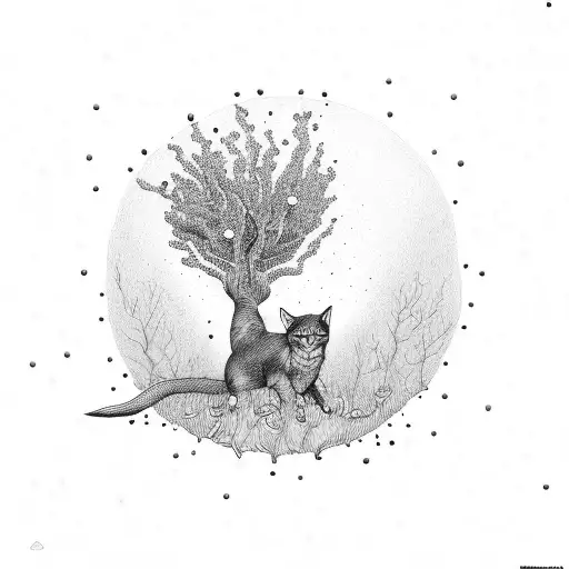 animal rights tree tattoo design idea