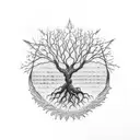 animal rights tree tattoo design idea