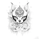 pretty goth tattoo design idea