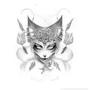 pretty goth tattoo design idea