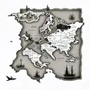 1. **Map Transition**: Have a plane flying from a map of Punjab (pre-1947) to a map of Canada, symbolizing migration. 2. tattoo design idea