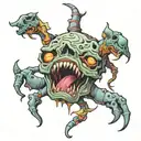 nervous psycho tattoo design idea