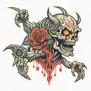 nervous psycho tattoo design idea