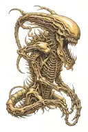xenomorph Alien from Alien movie tattoo design idea