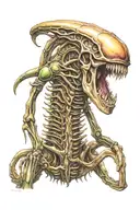 xenomorph Alien from Alien movie tattoo design idea
