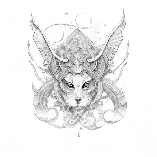 monogram ARIA tattoo design idea