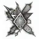 Create a tattoo inspired by Mapuche tribal flags tattoo design idea