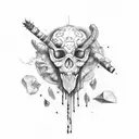 cigarrillos piel roja y boina tattoo design idea