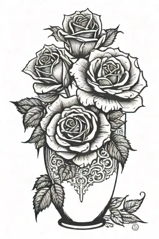 are you gonna see the rose in the vase or the dust on the table?  tattoo design idea