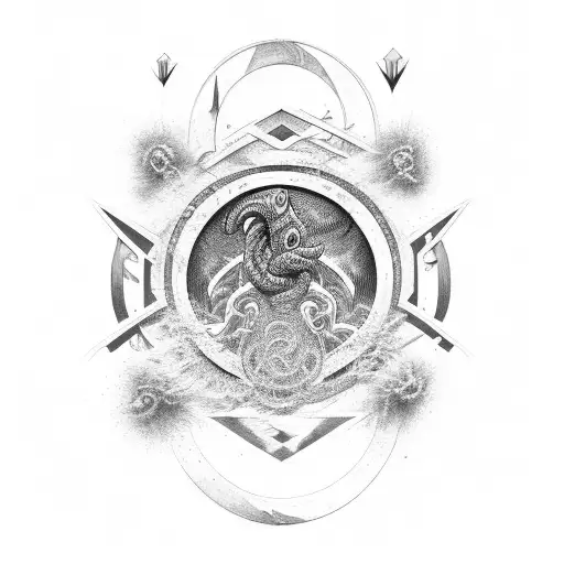 alpha omega tattoo design idea
