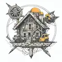construction building   tattoo design idea