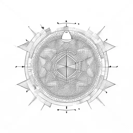 Heartbeat geo patern  tattoo design idea