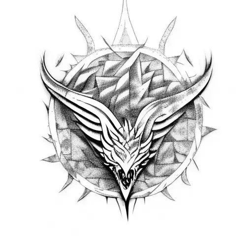 Combine elements from Game of Thrones and Naruto tattoo design idea