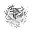 Combine elements from Game of Thrones and Naruto tattoo design idea